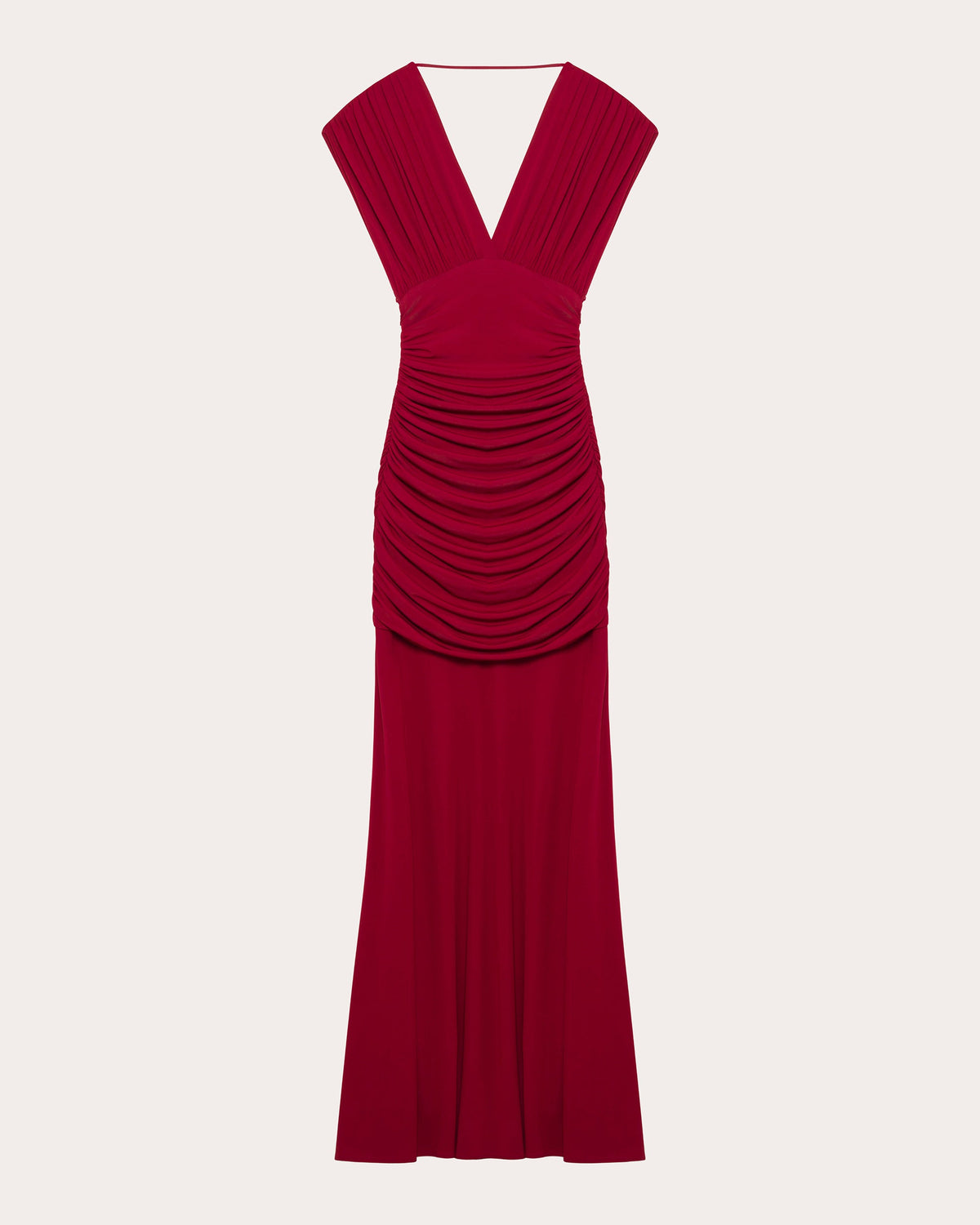 Norvelle Ruched Jersey Empire Gown
