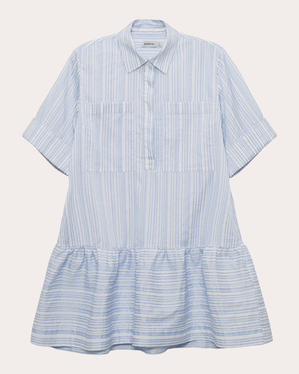 Cris Stripe Drop-Waist Shirt Dress
