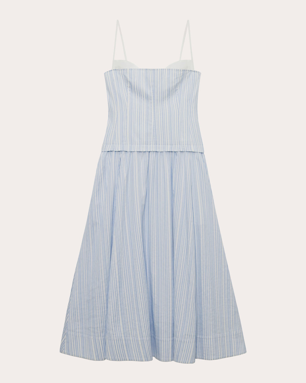 Quinlin Stripe Bustier Midi Dress