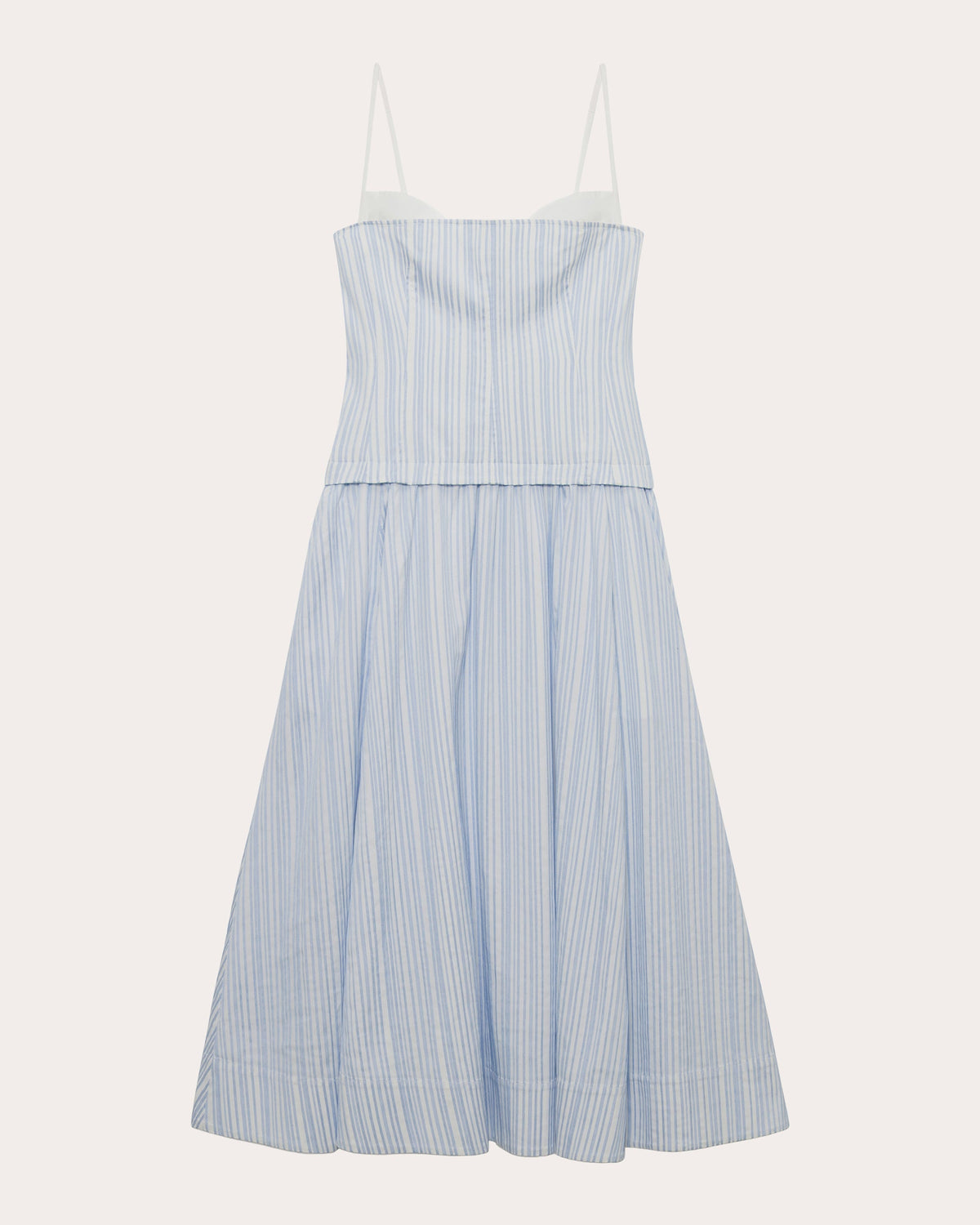 Quinlin Stripe Bustier Midi Dress