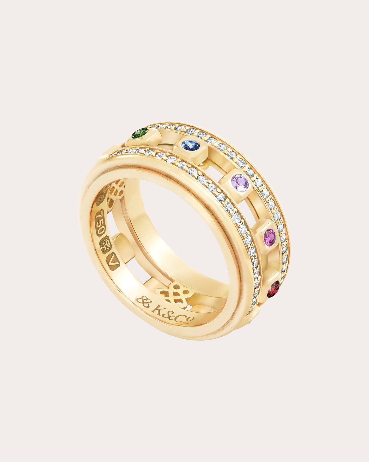 Rainbow Icon Stepping Stone Ring