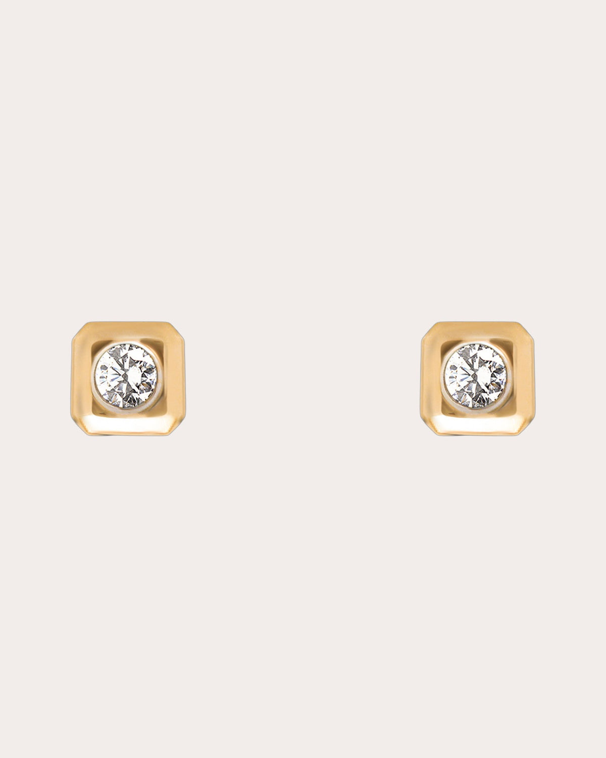 Diamond Icon Mini Stone Stud Earrings