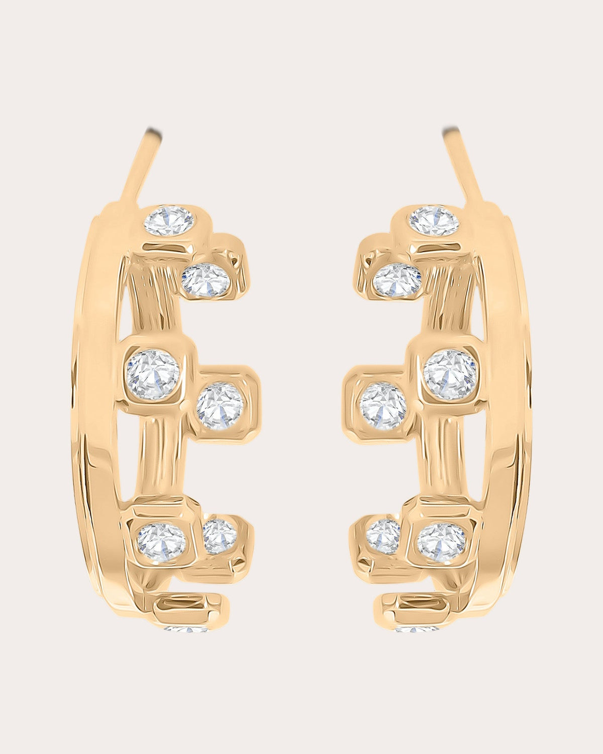 Diamond Icon Wish Hoop Earrings