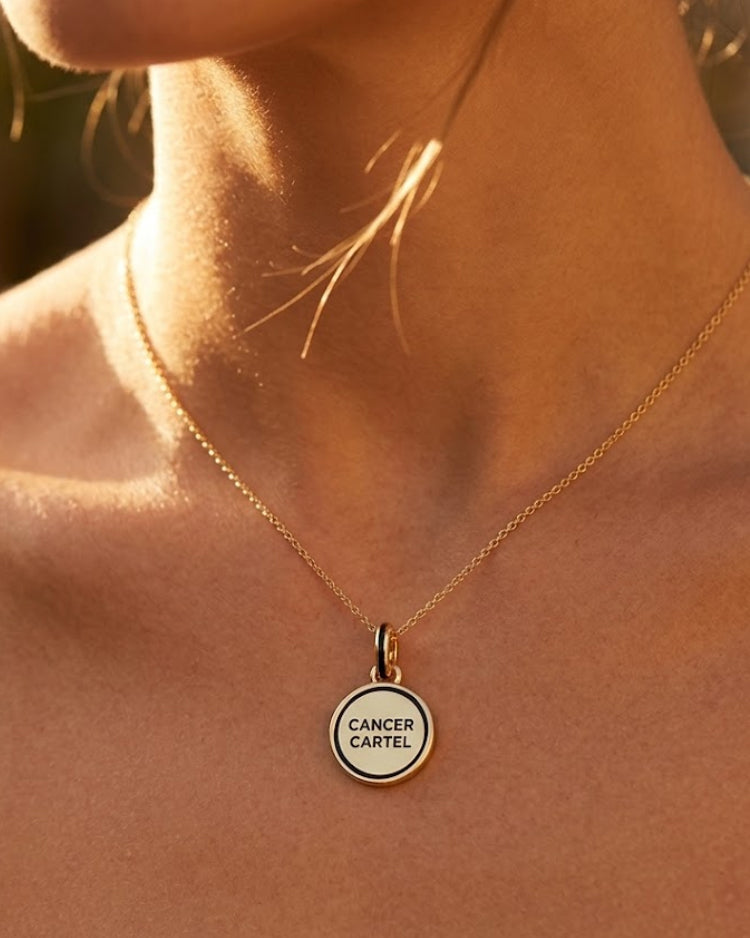 14k Gold Cancer Cartel Pendant Necklace