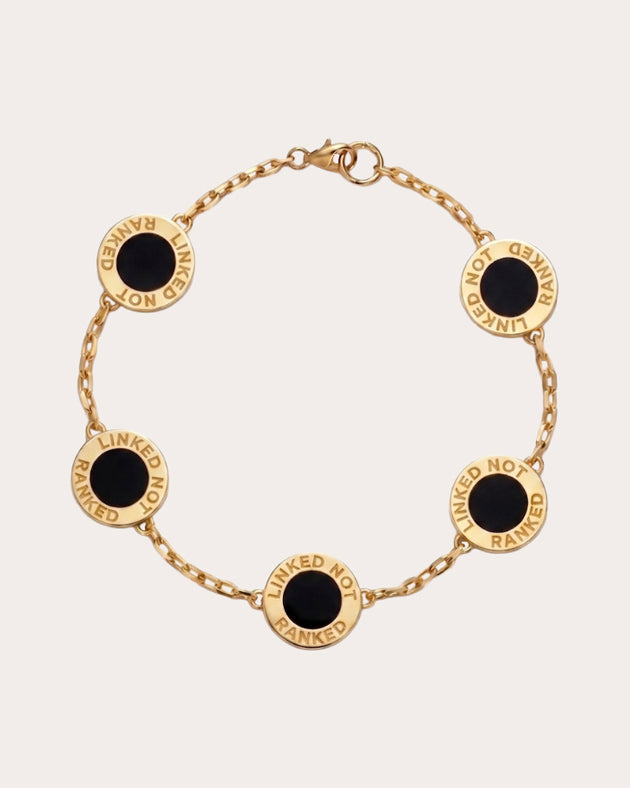 Black Onyx & 14k Gold Gloria Bracelet