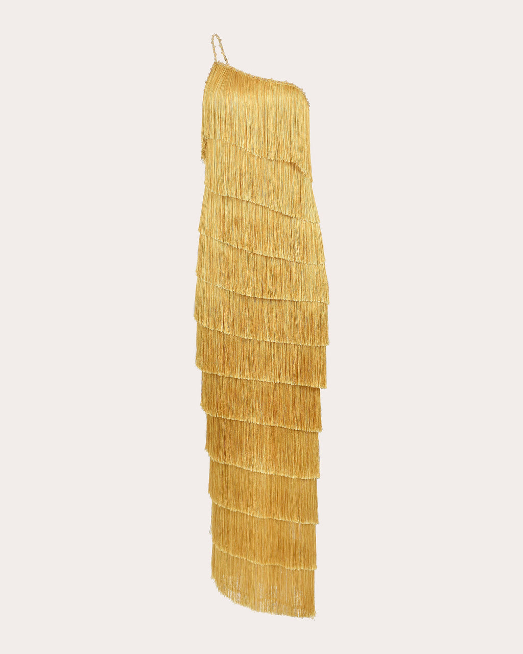 Isidora Silk Fringe Asymmetric Maxi Dress