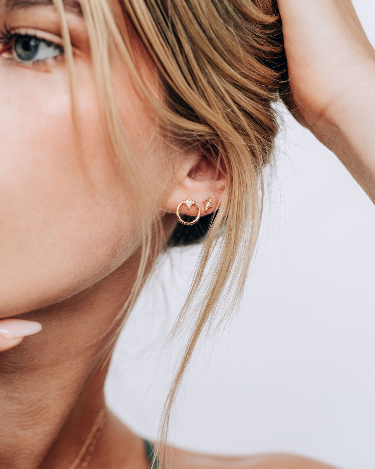 Topaz Jac+Jo Mini Gothic Stud Earring