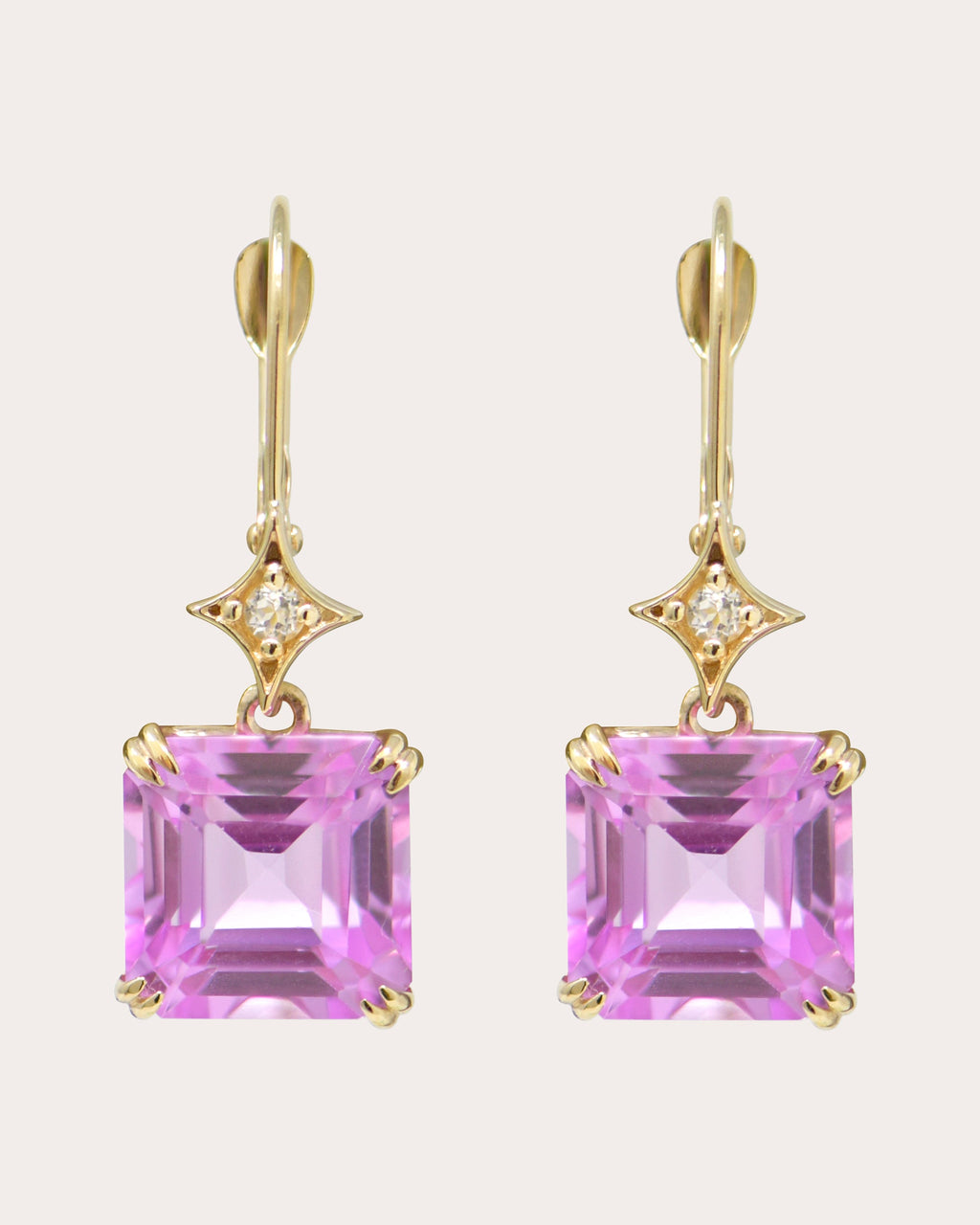 Pink Sapphire Jac+Jo Greta Drop Earrings