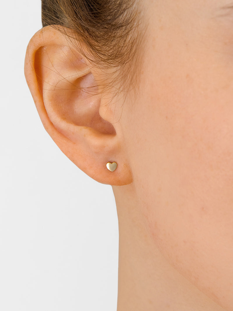 14k Gold Jac+Jo Icon Heart Stud Earring