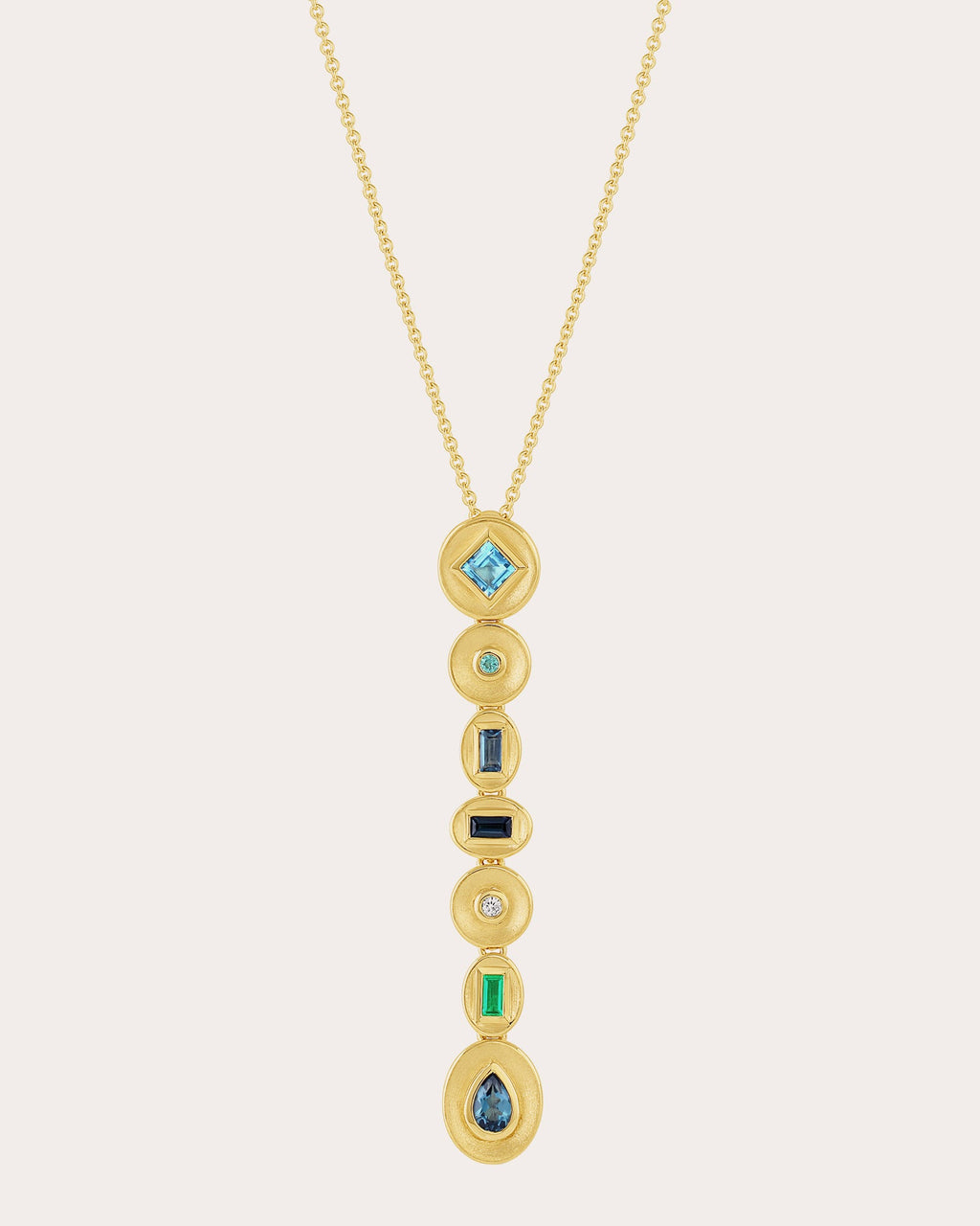 Topaz & Tourmaline Stardust Pendant Necklace