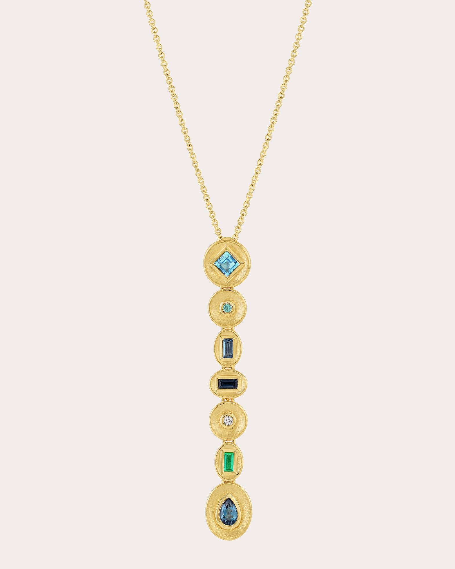 Topaz & Tourmaline Stardust Pendant Necklace