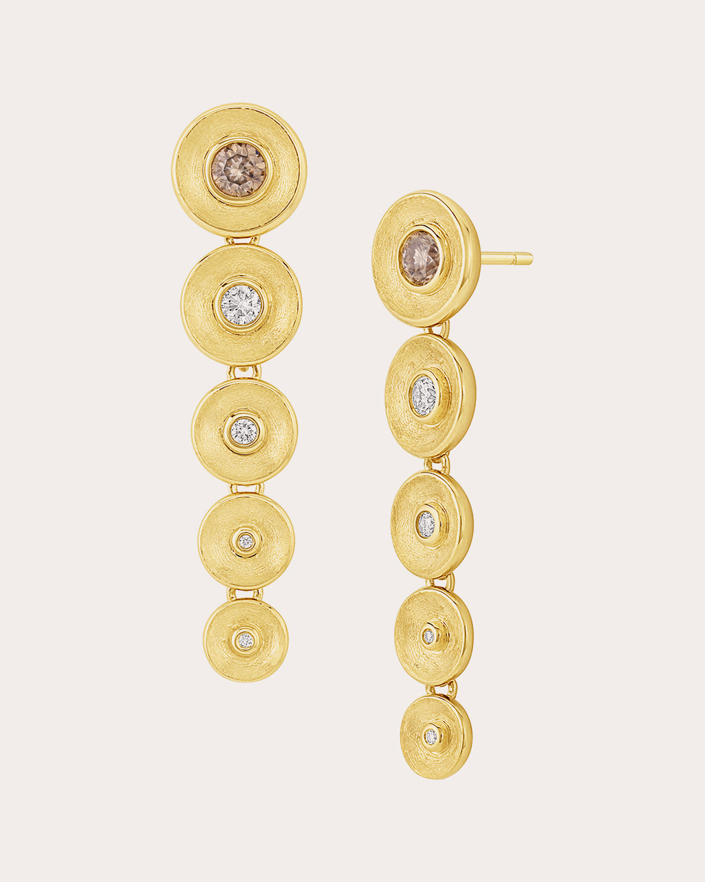 Diamond & 18k Gold Stardust Drop Earrings