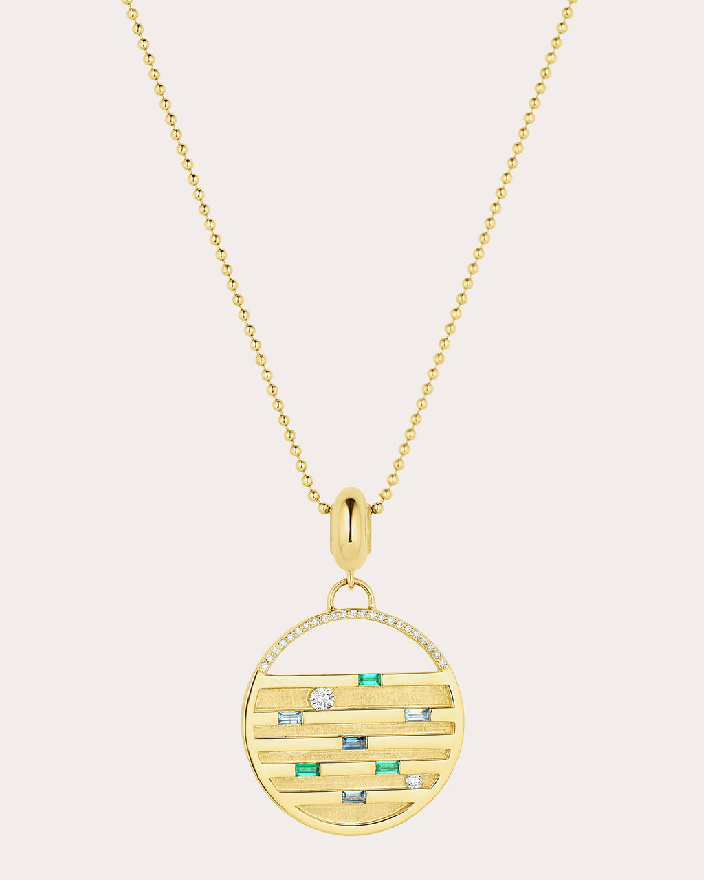 Topaz & Emerald Solara Stardust Pendant Necklace