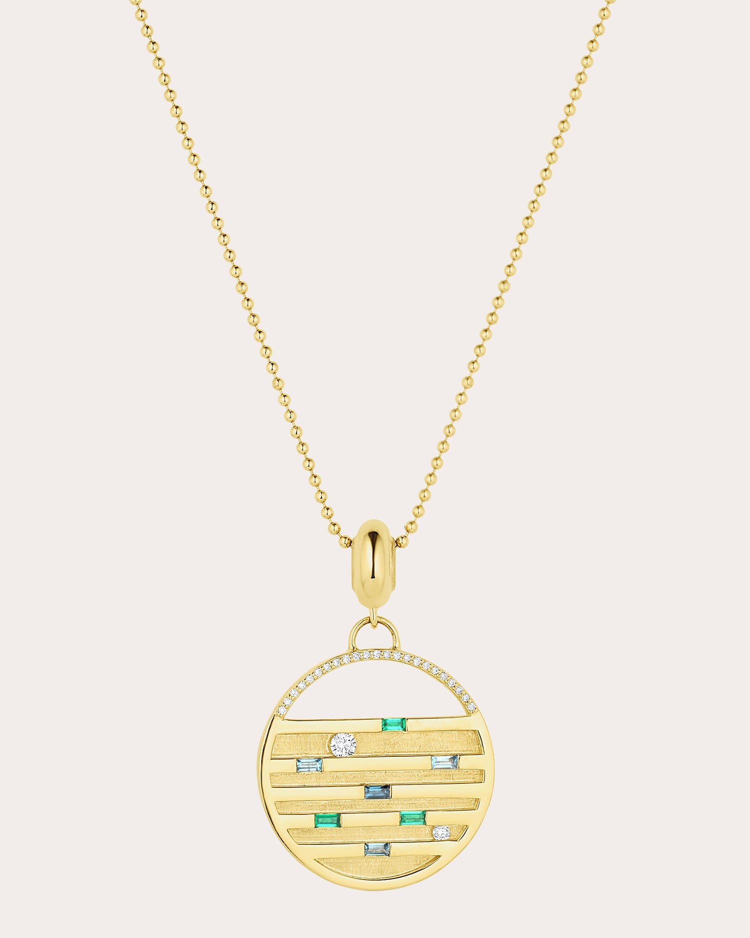 Topaz & Emerald Solara Stardust Pendant Necklace