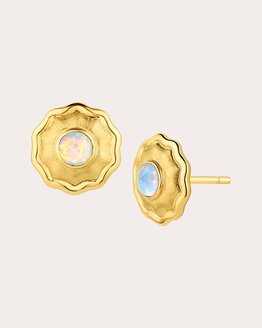 Opal & 18k Gold So Wavy Stud Earrings