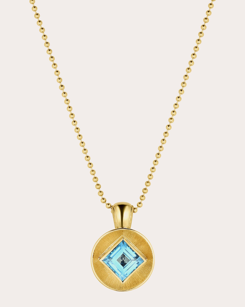 Blue Topaz & 18k Gold Jumbo Stardust Pendant Necklace
