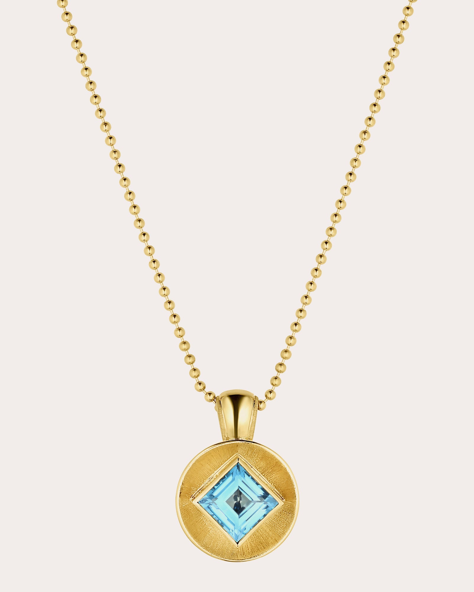 Blue Topaz & 18k Gold Jumbo Stardust Pendant Necklace