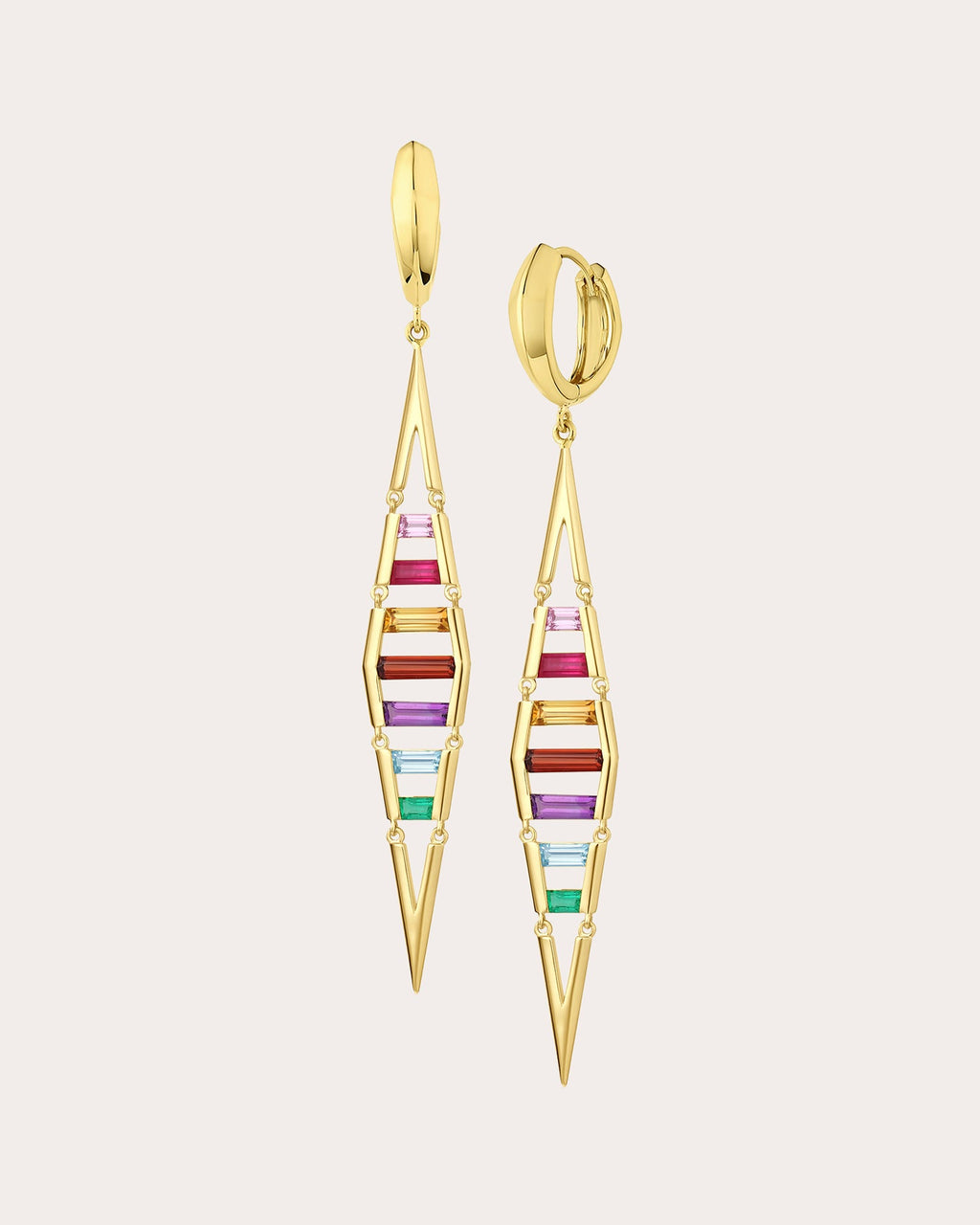 Sundown 18K Gold Multi-Stone Earrings