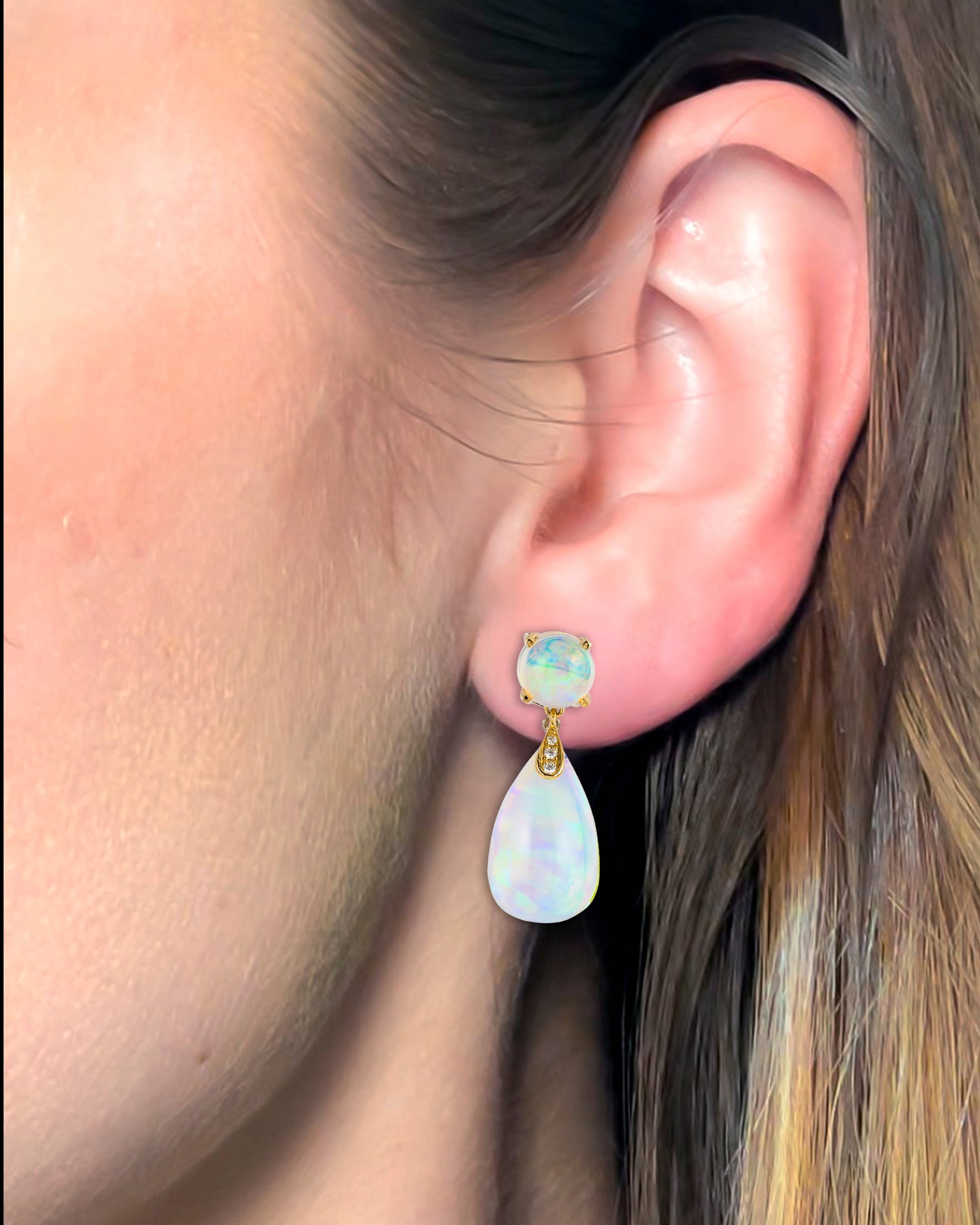 Opal & 18k Gold Limited Edition Drop Earrings