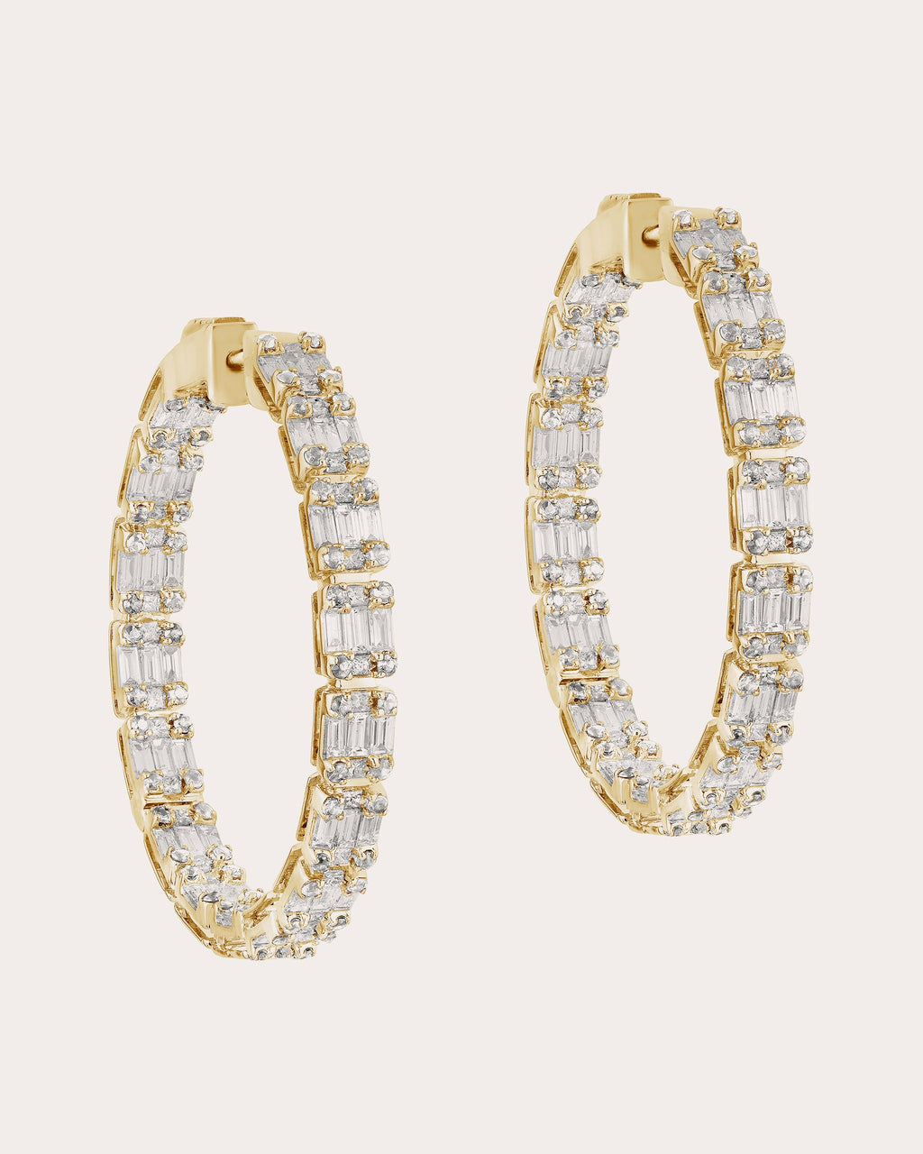 Limited Edition 18K Gold Diamond Hoop Earrings