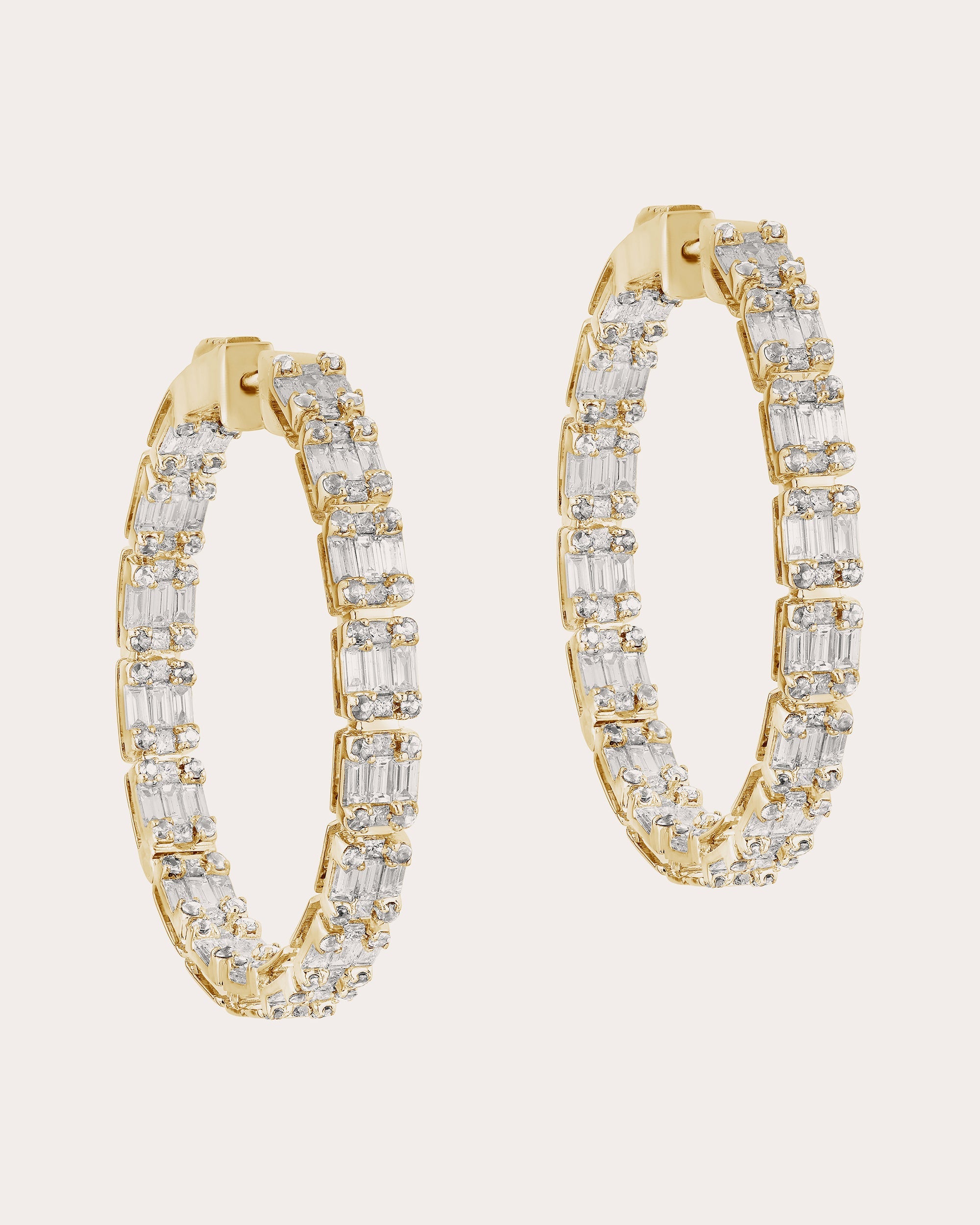 Limited Edition 18K Gold Diamond Hoop Earrings