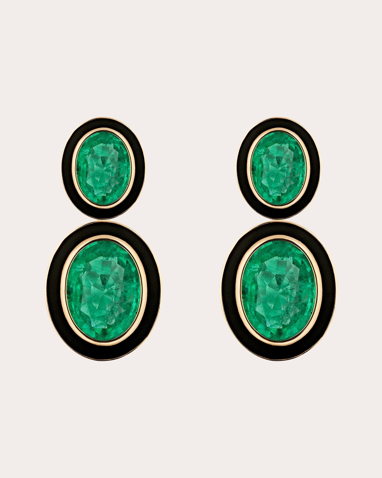 Emerald & 18k Gold Limited Edition Tier Drop Earrings