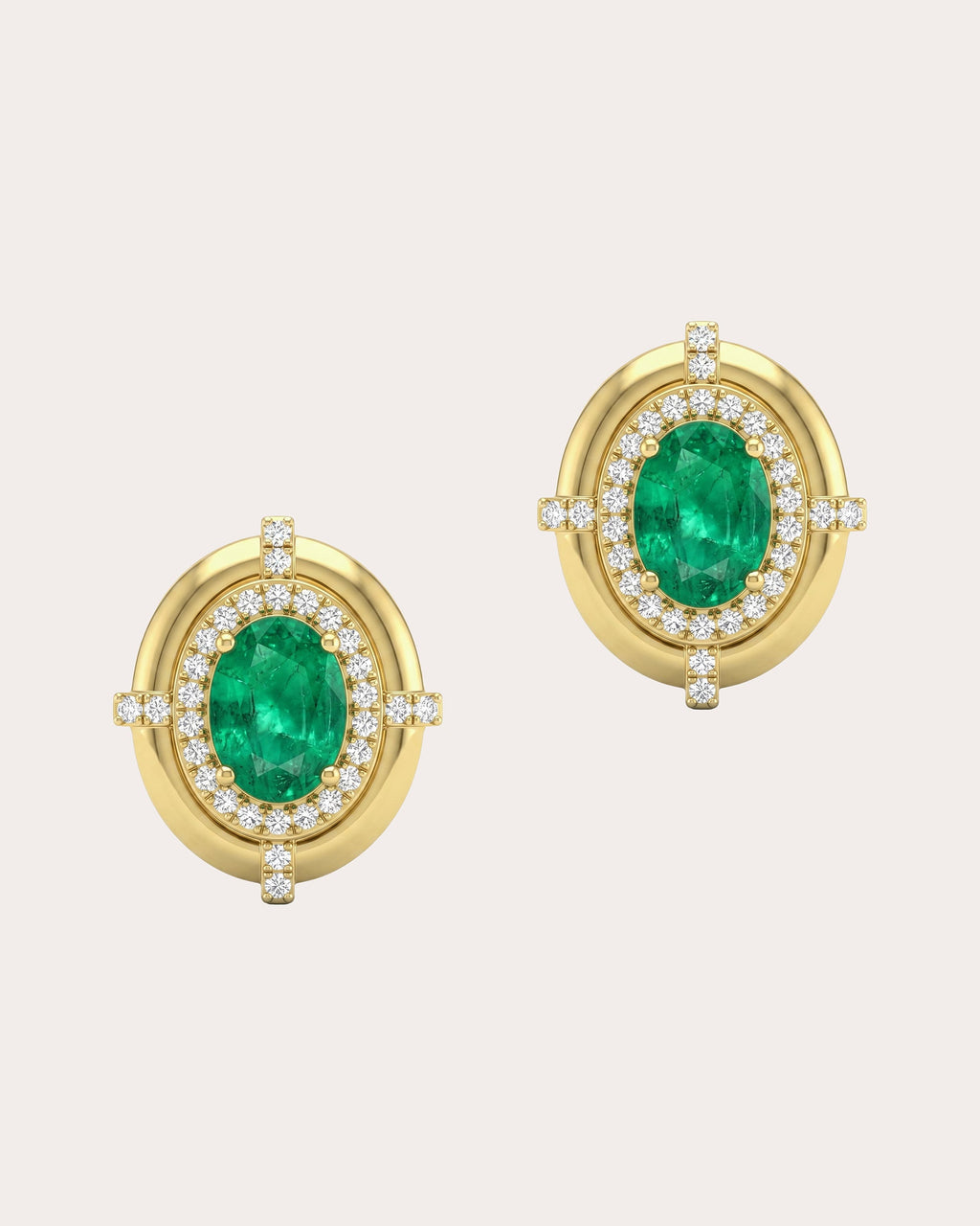 Emerald Limited Edition Medallion Stud Earrings