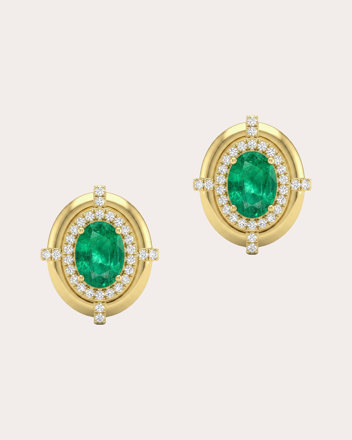Emerald Limited Edition Medallion Stud Earrings