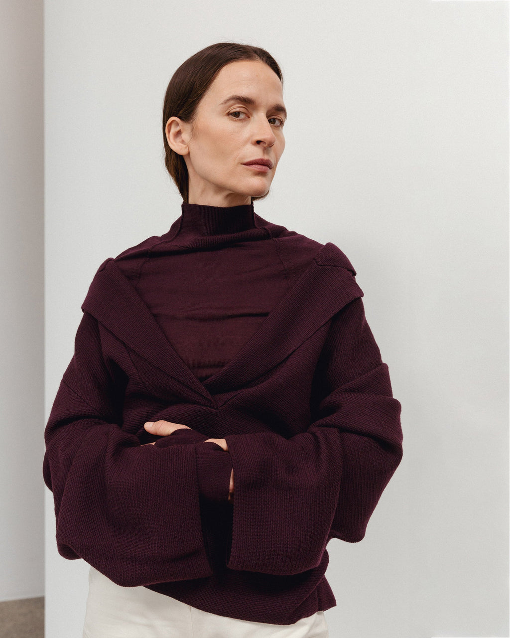 Thea Wool Knit Blazer Sweater