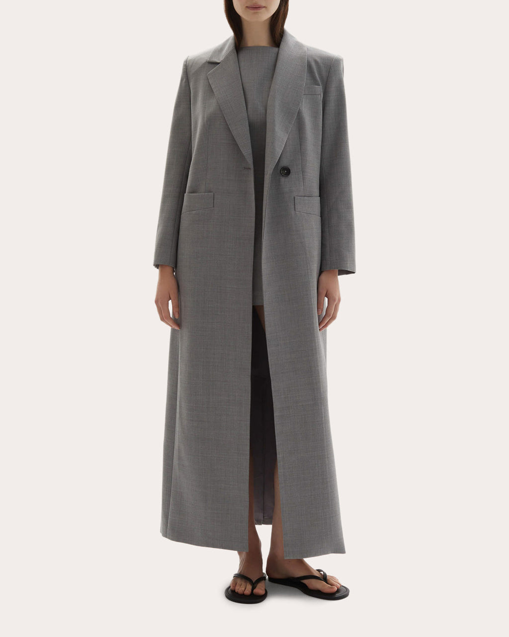 Allora Wool Asymmetric Lapel Coat