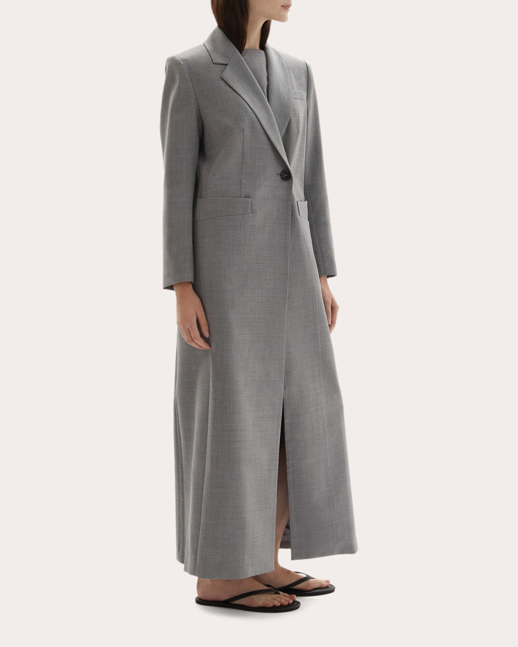 Allora Wool Asymmetric Lapel Coat