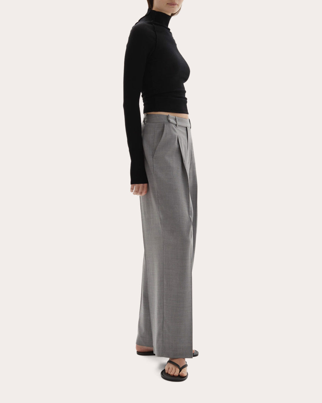 Pascal Wool Knit Fitted Mock Neck Top
