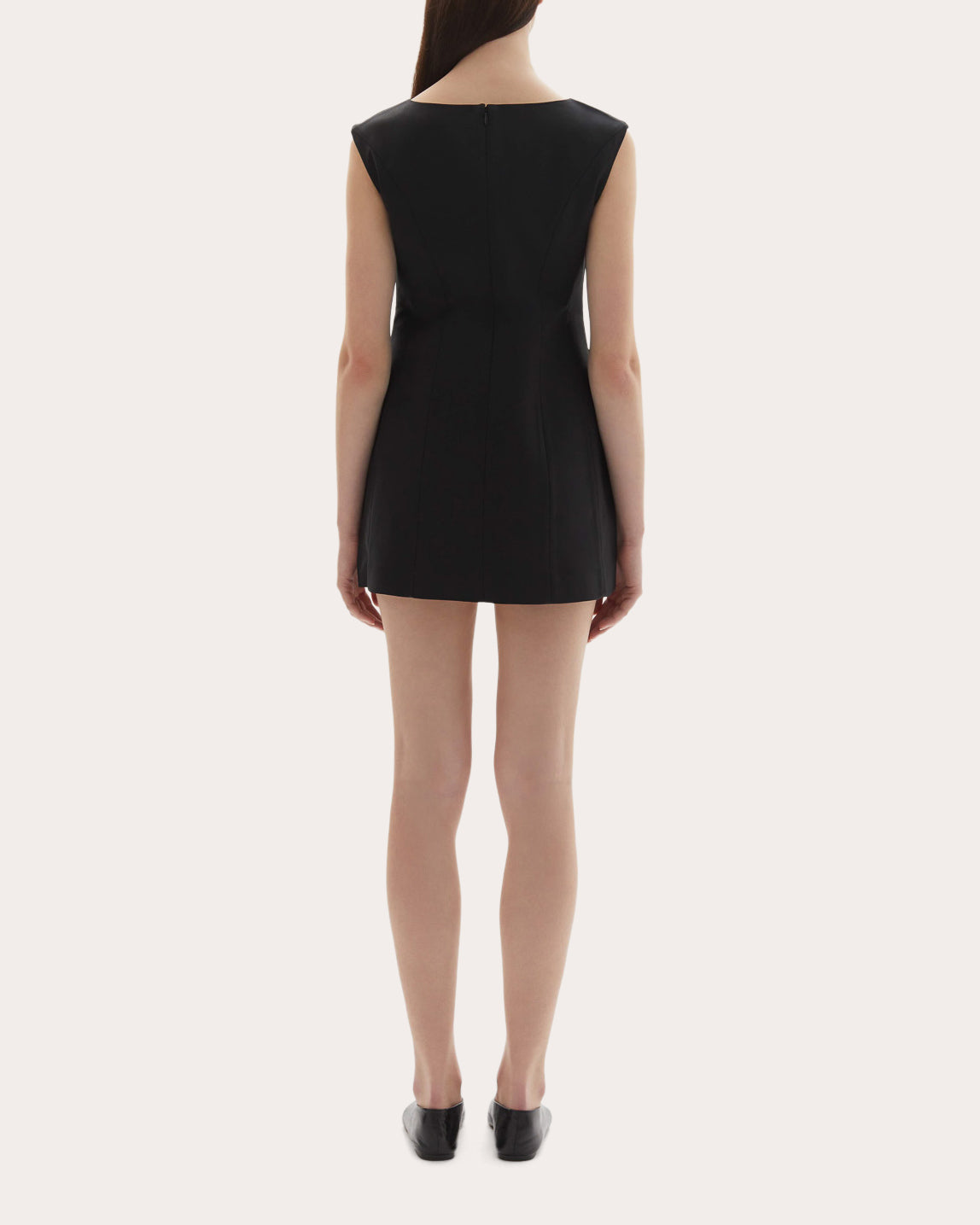 Kelli Wool Structured Boatneck Mini Dress