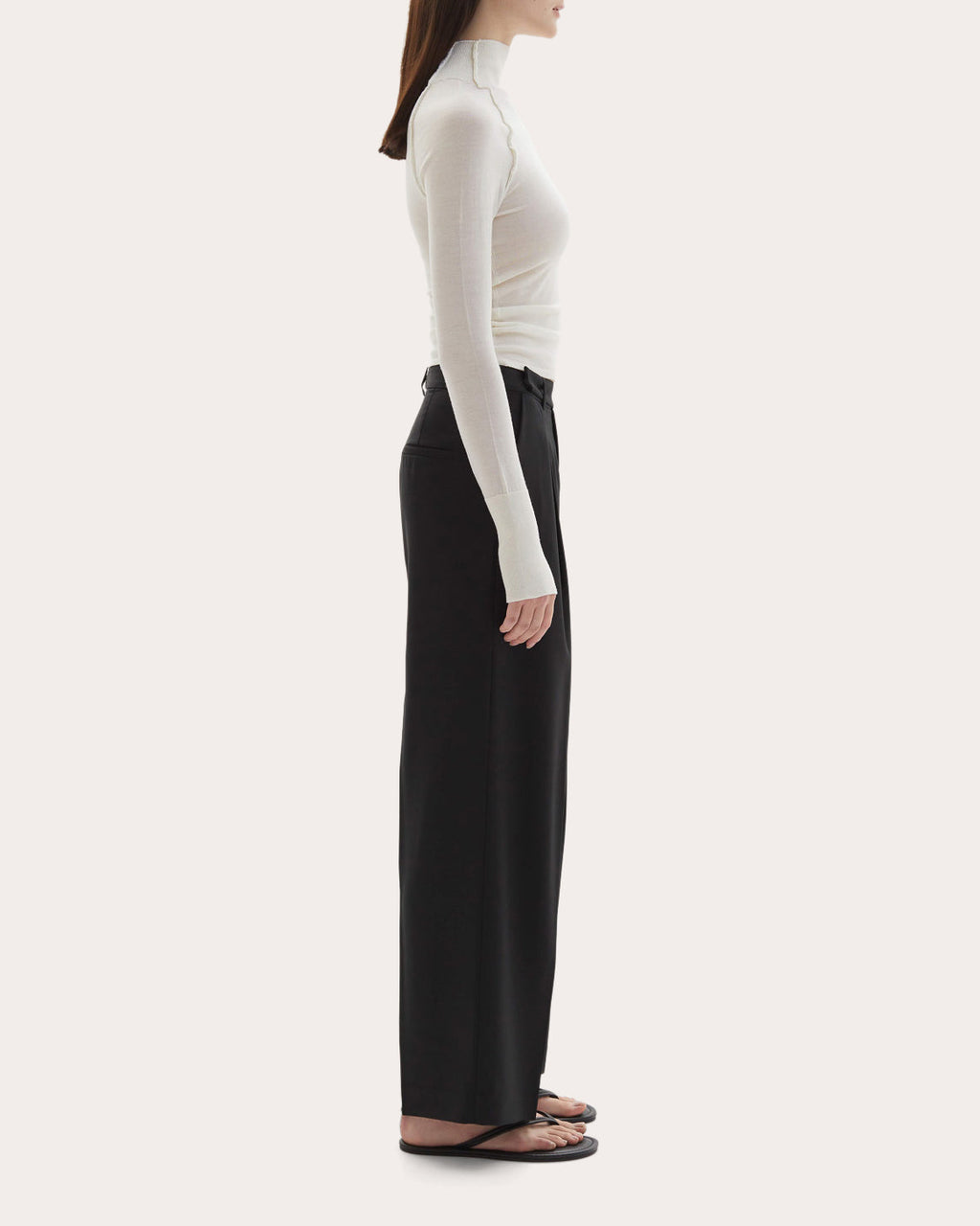 Pascal Wool Knit Fitted Mock Neck Top