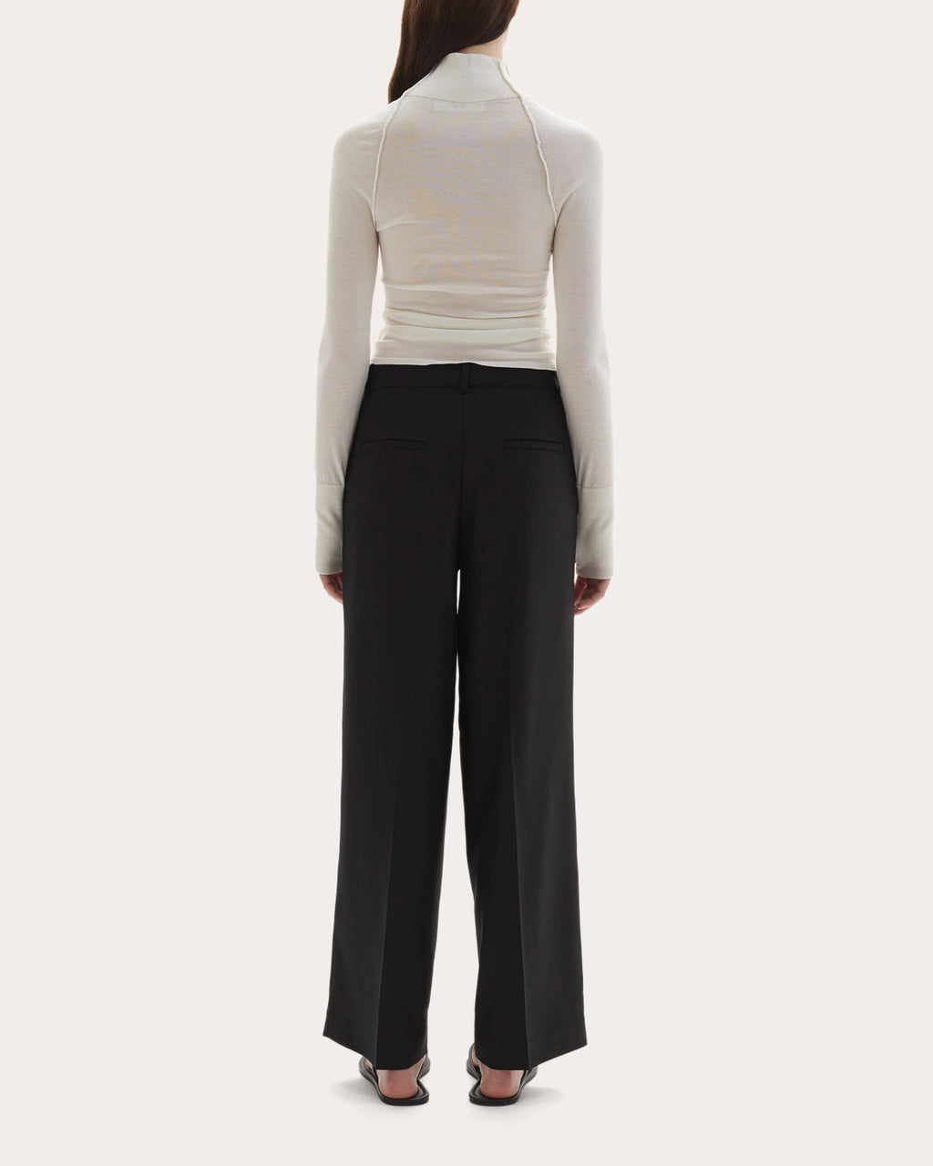 Pascal Wool Knit Fitted Mock Neck Top