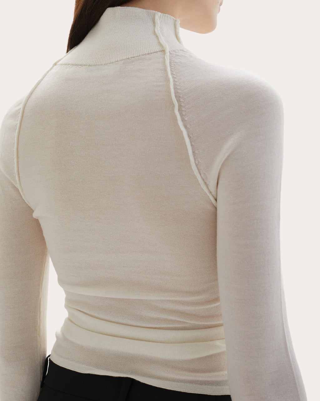 Pascal Wool Knit Fitted Mock Neck Top