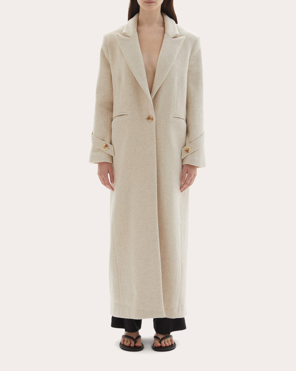 Mylah Wool Cashmere Single-Breasted Coat