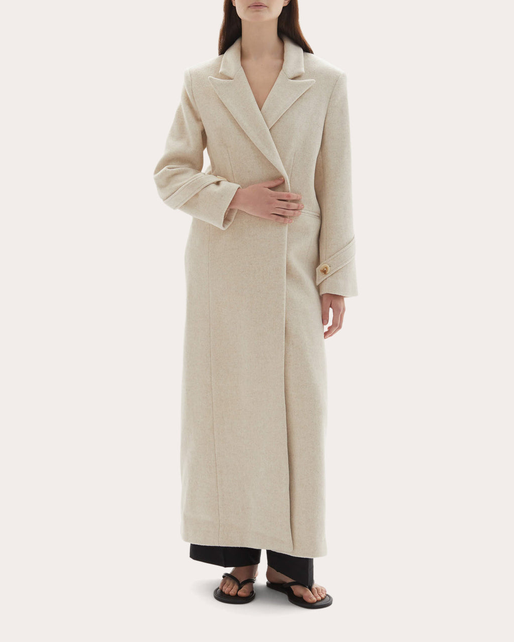 Mylah Wool Cashmere Single-Breasted Coat