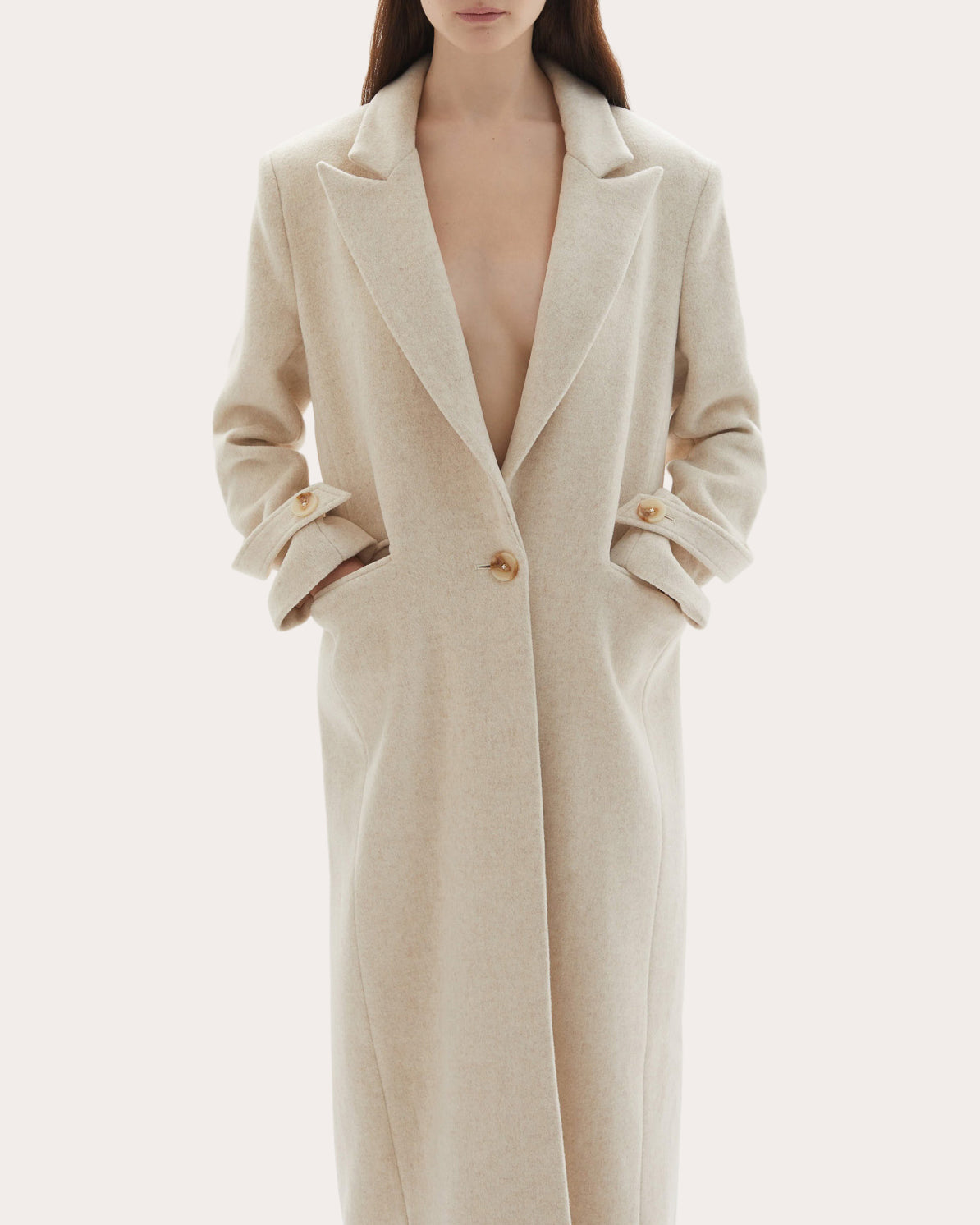 Mylah Wool Cashmere Single-Breasted Coat