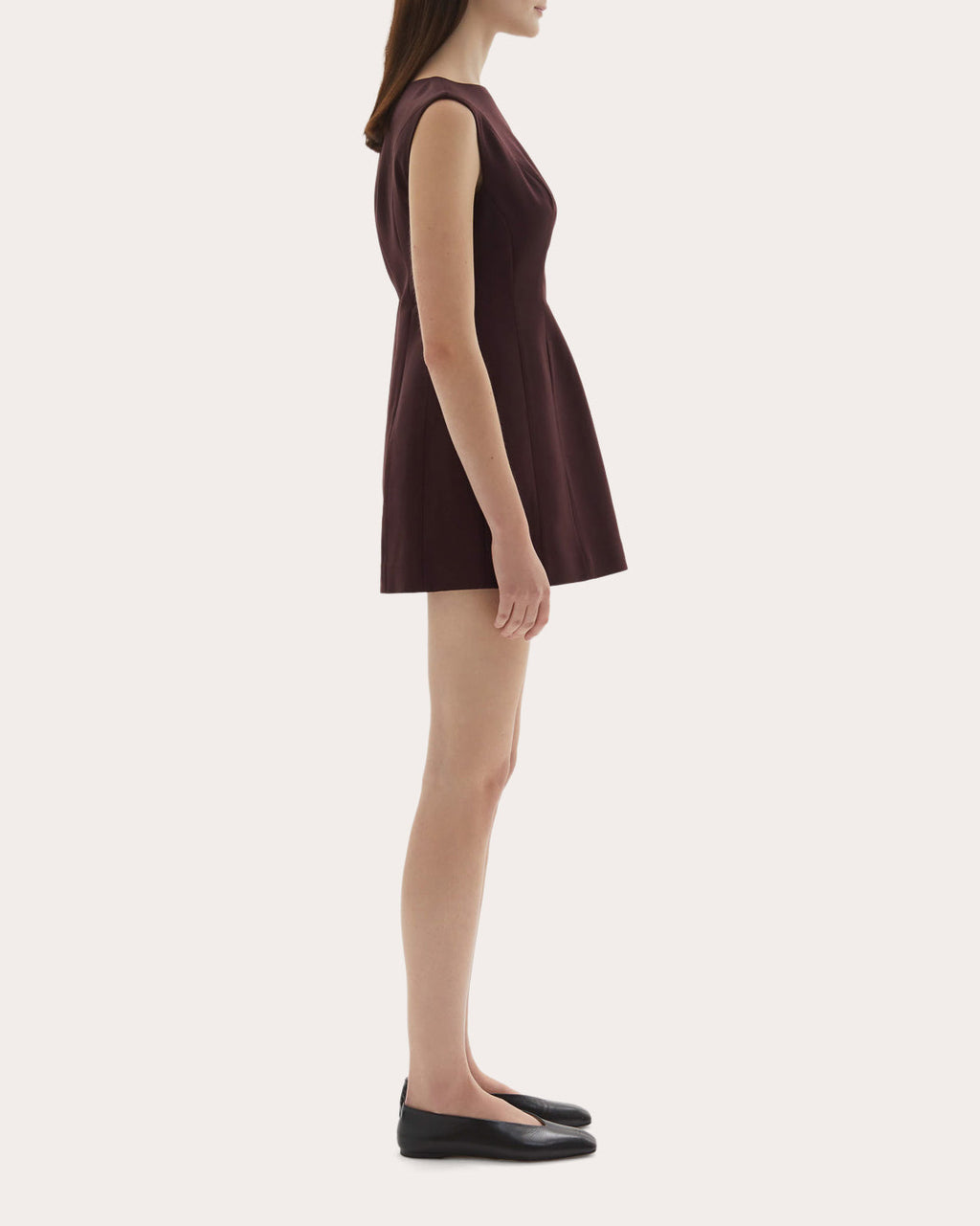 Kelli Wool Structured Boatneck Mini Dress