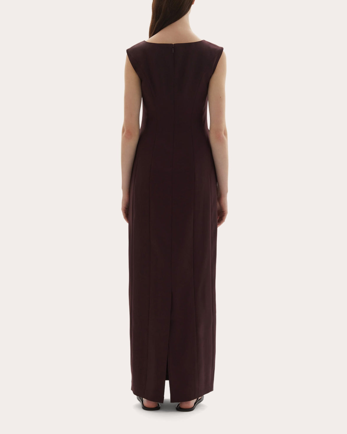 Kelli Wool Structured Boatneck Maxi Dress