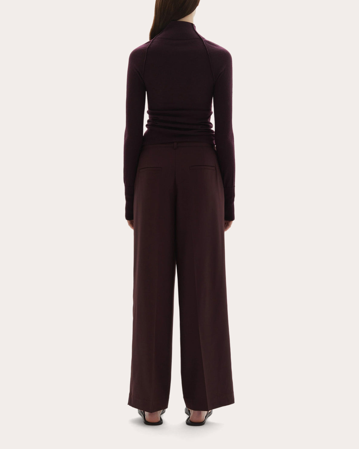 Pascal Wool Knit Fitted Mock Neck Top