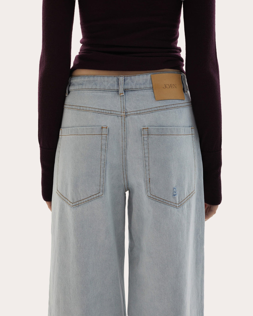 Adrianne Washed Raw-Hem Wide-Leg Jeans