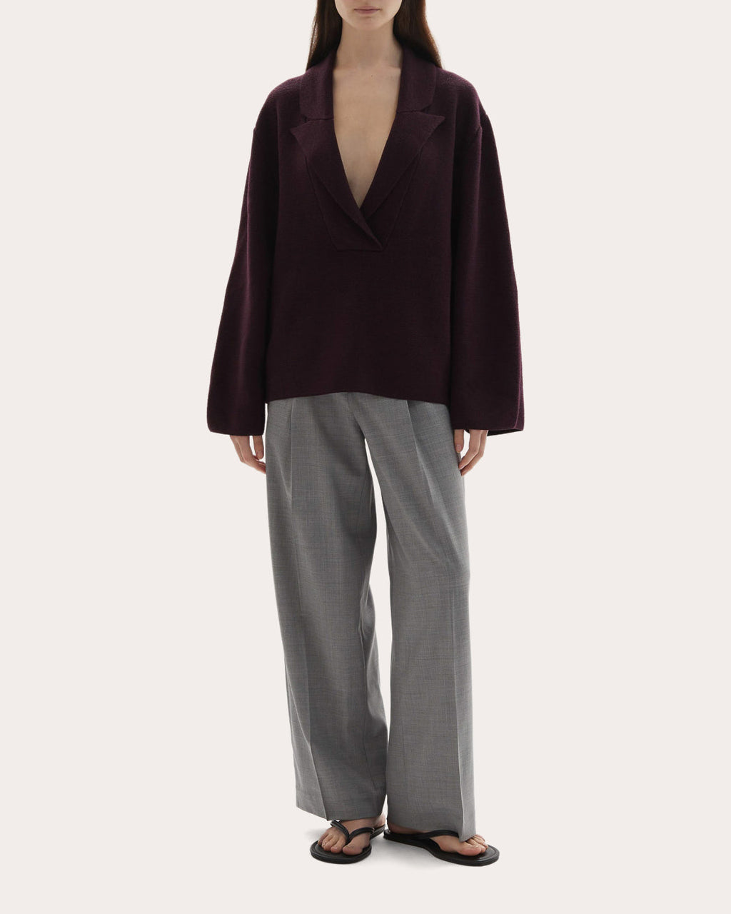 Thea Wool Knit Blazer Sweater