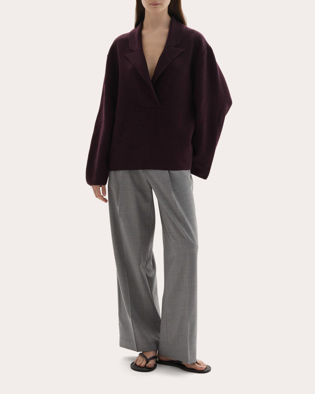 Thea Wool Knit Blazer Sweater