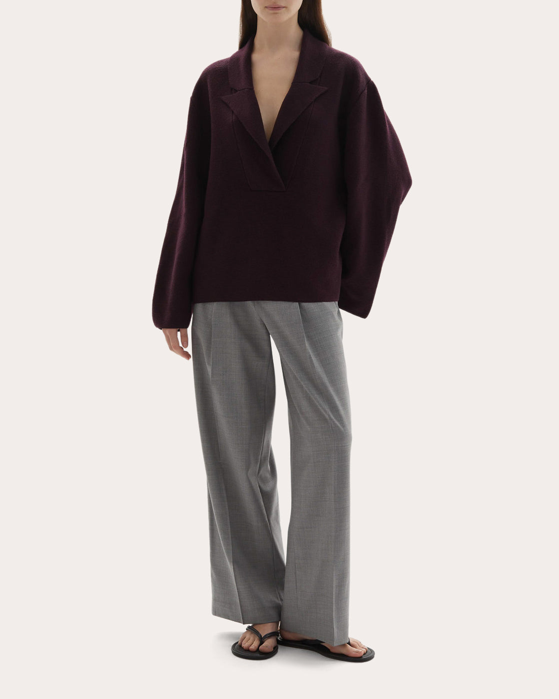 Thea Wool Knit Blazer Sweater