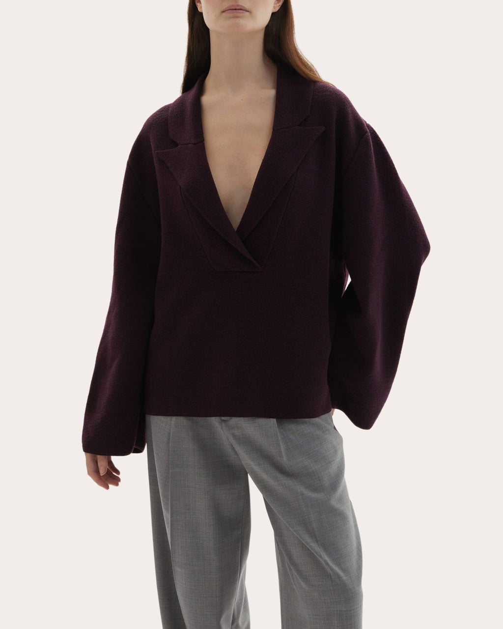 Thea Wool Knit Blazer Sweater