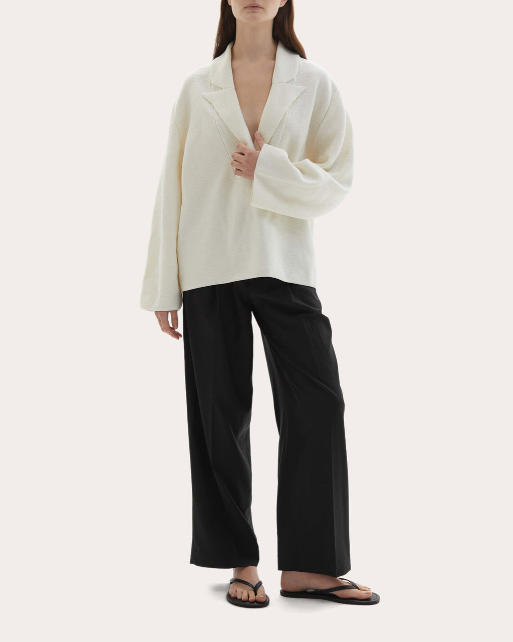 Thea Wool Knit Blazer Sweater