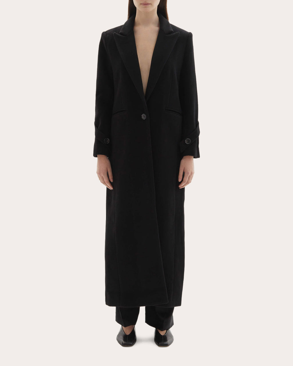 Mylah Wool Cashmere Single-Breasted Coat