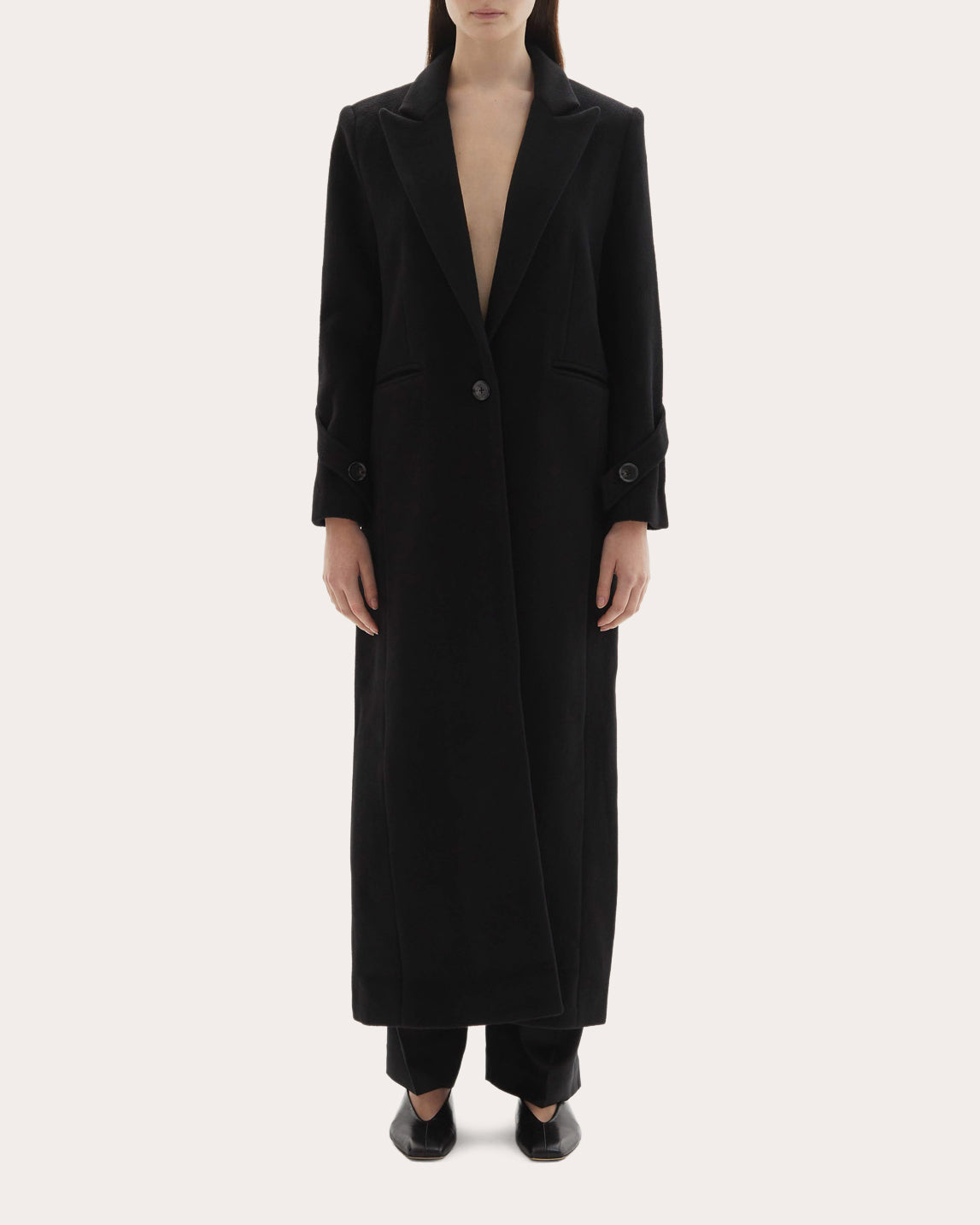 Mylah Wool Cashmere Single-Breasted Coat